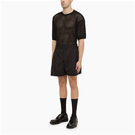 maglia traforata prada uomo